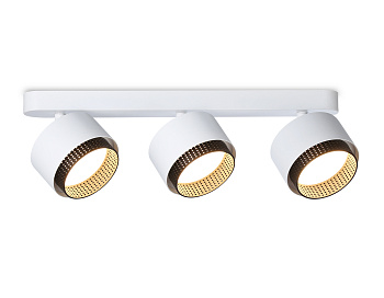 Настенно-потолочный поворотный спот со сменной лампой GX53 TN71291/3 WH/BK белый/черный GX53/3 max 12W 400*95*137