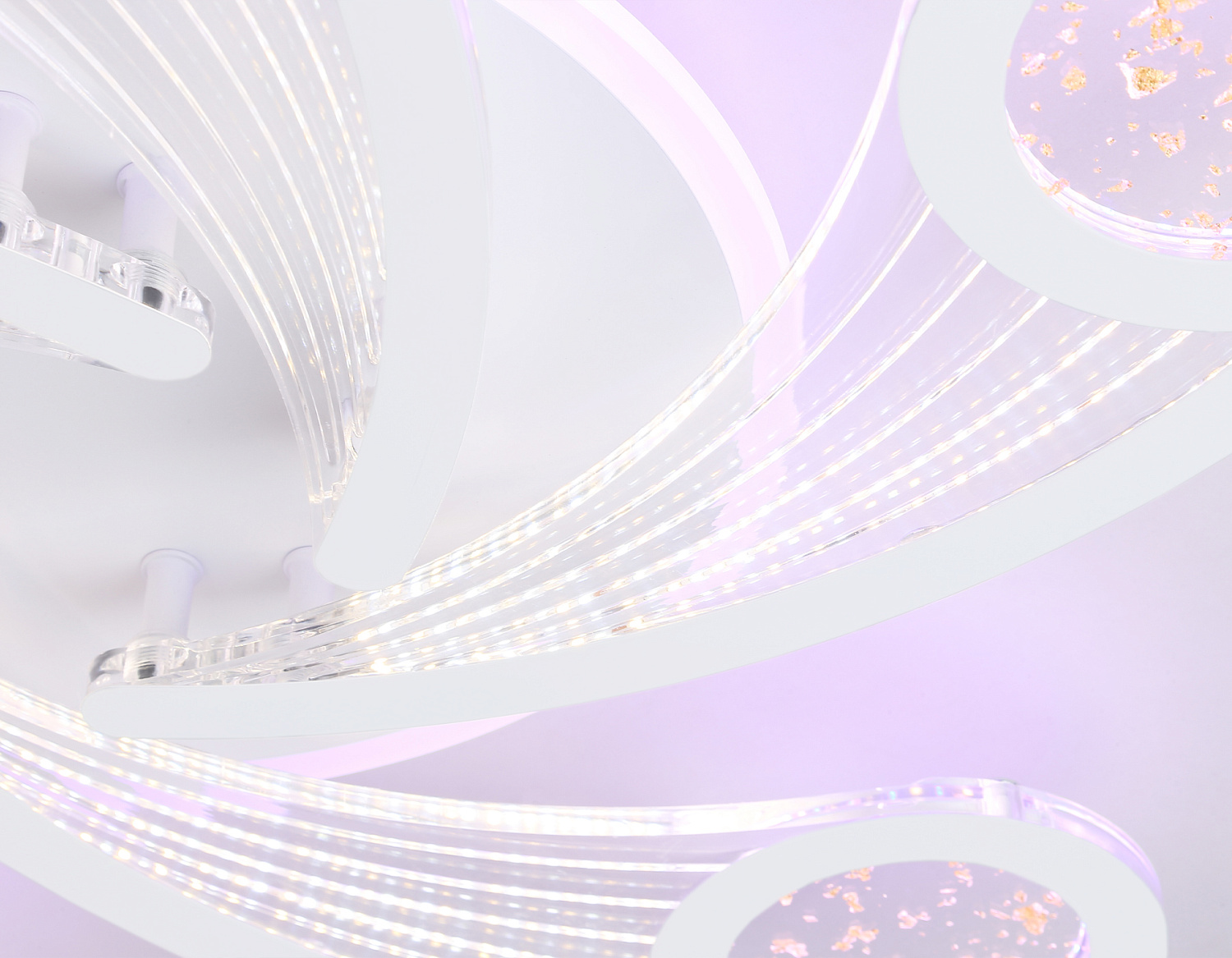 Потолочный светодиодный светильник с пультом FA4476/5 WH белый 98W 3000K+BL/4200K+PU/3000K+6400K D620*75 (ПДУ ИК)