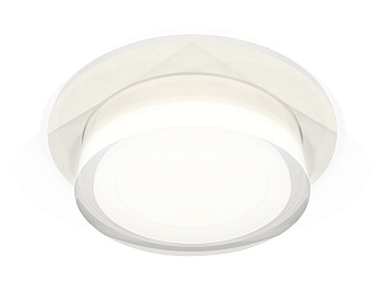 Комплект встраиваемого светильника с акрилом XC7621043 SWH/FR/CL белый песок/белый матовый/прозрачный MR16 GU5.3 (C7621, N7160)