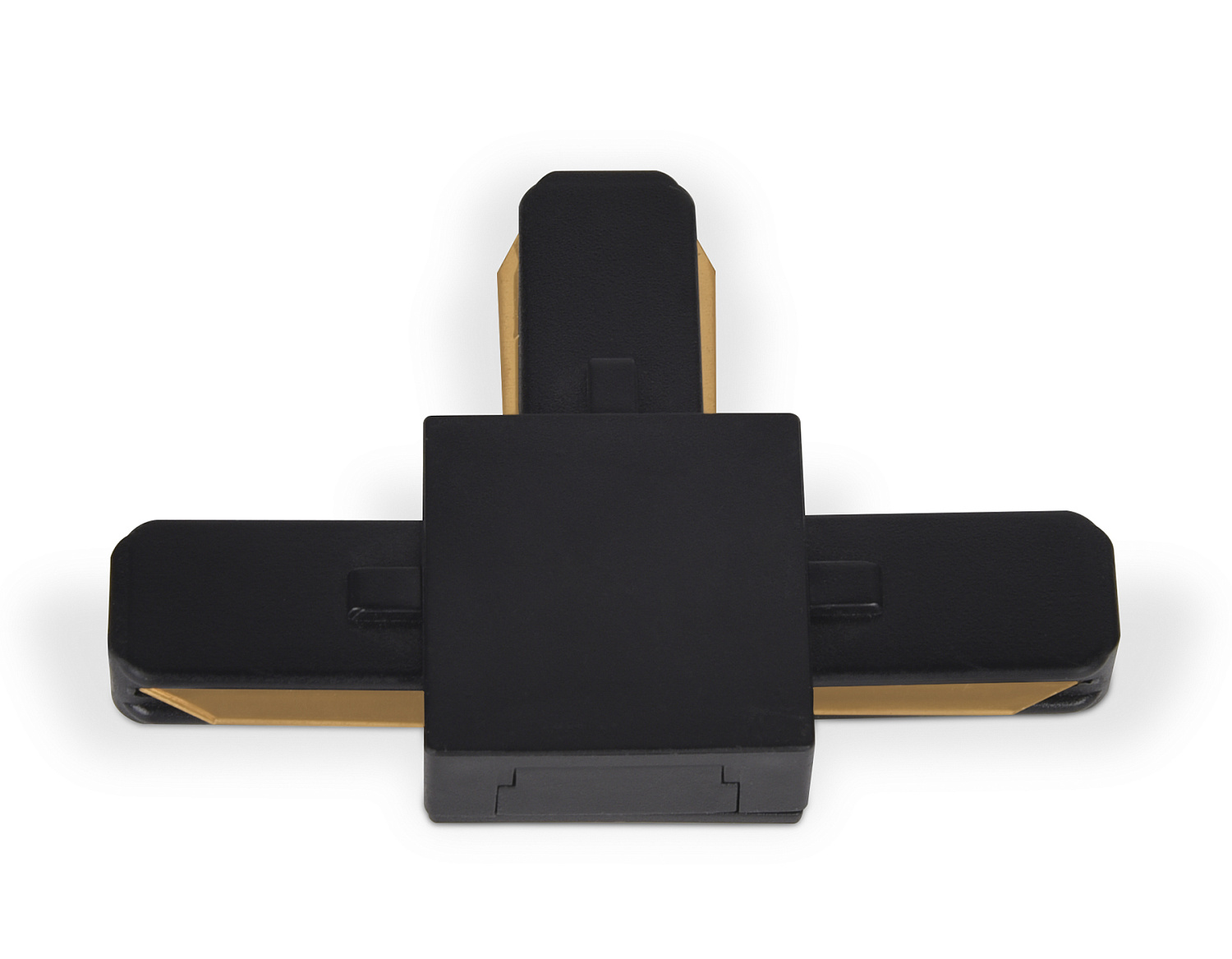 Коннектор Т-образный однофазный для соединения трековых шинопроводов GL7078 BK черный коннектор Т-образный однофазный для соединения трековых шинопроводов