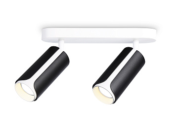 Настенно-потолочный поворотный спот со сменной лампой GU10 TN51598/2 BK/WH черный/белый GU10/2 260*60*195