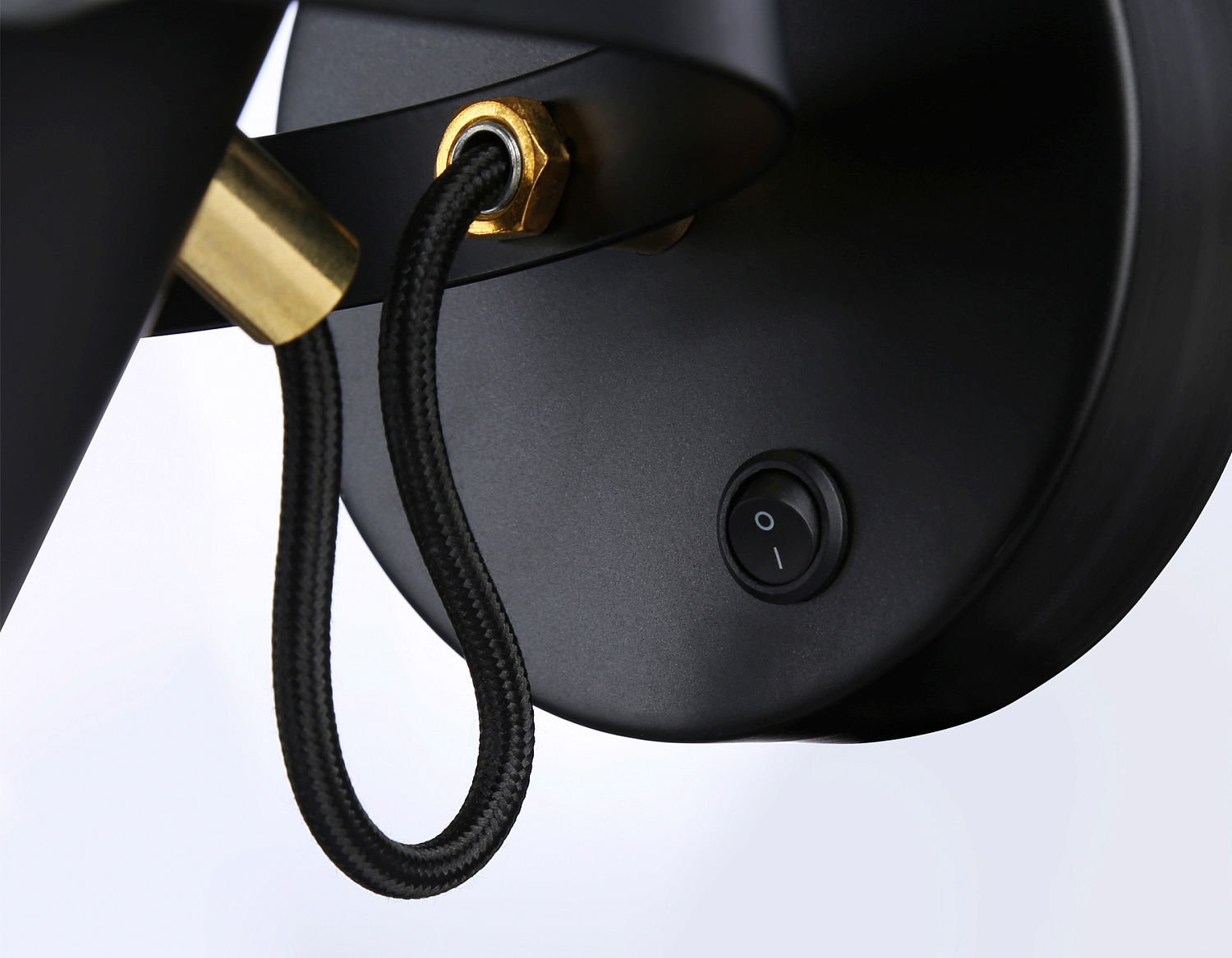 Накладной спот с выключателем в стиле лофт TR8204 BK черный E27 max 40W D117*280