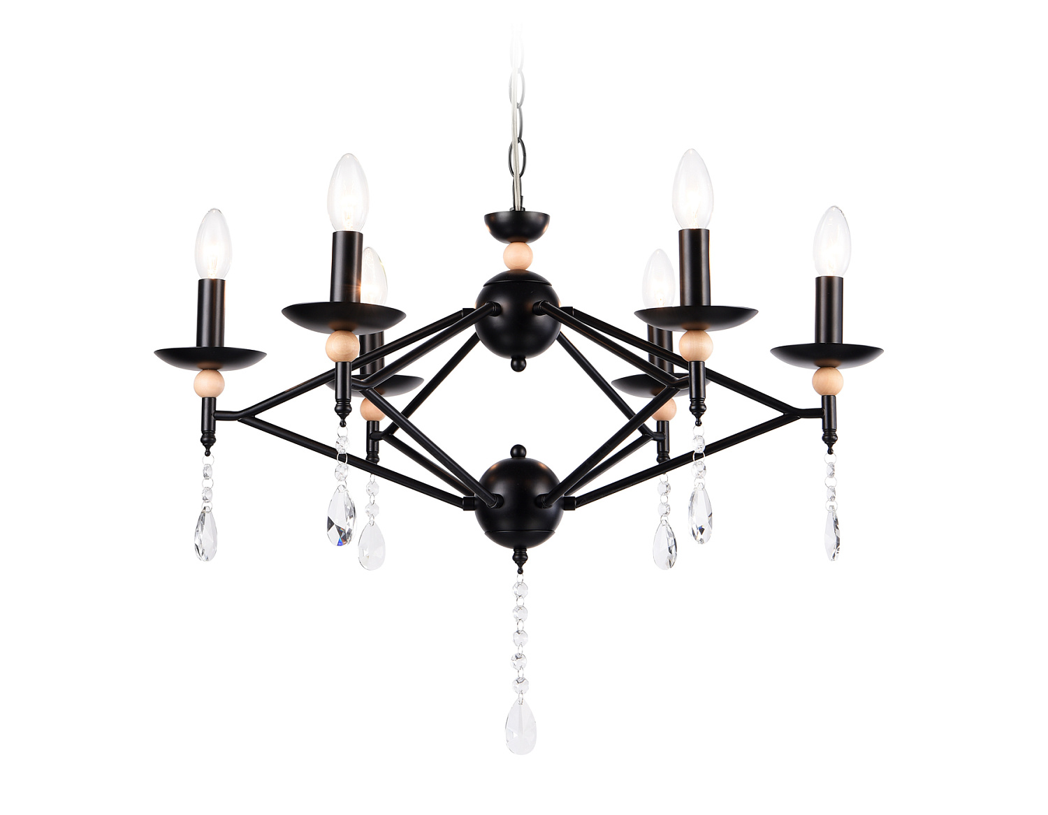 Подвесная люстра TR9597/6 BK черный E14/6 max 40W D660*880