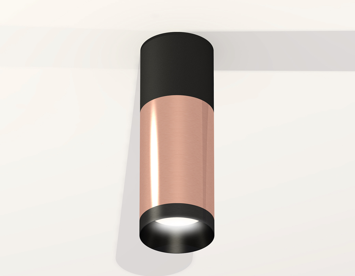 Комплект накладного светильника XS6326040 PPG/SBK/PBK золото розовое полированное/черный песок/черный полированный MR16 GU5.3