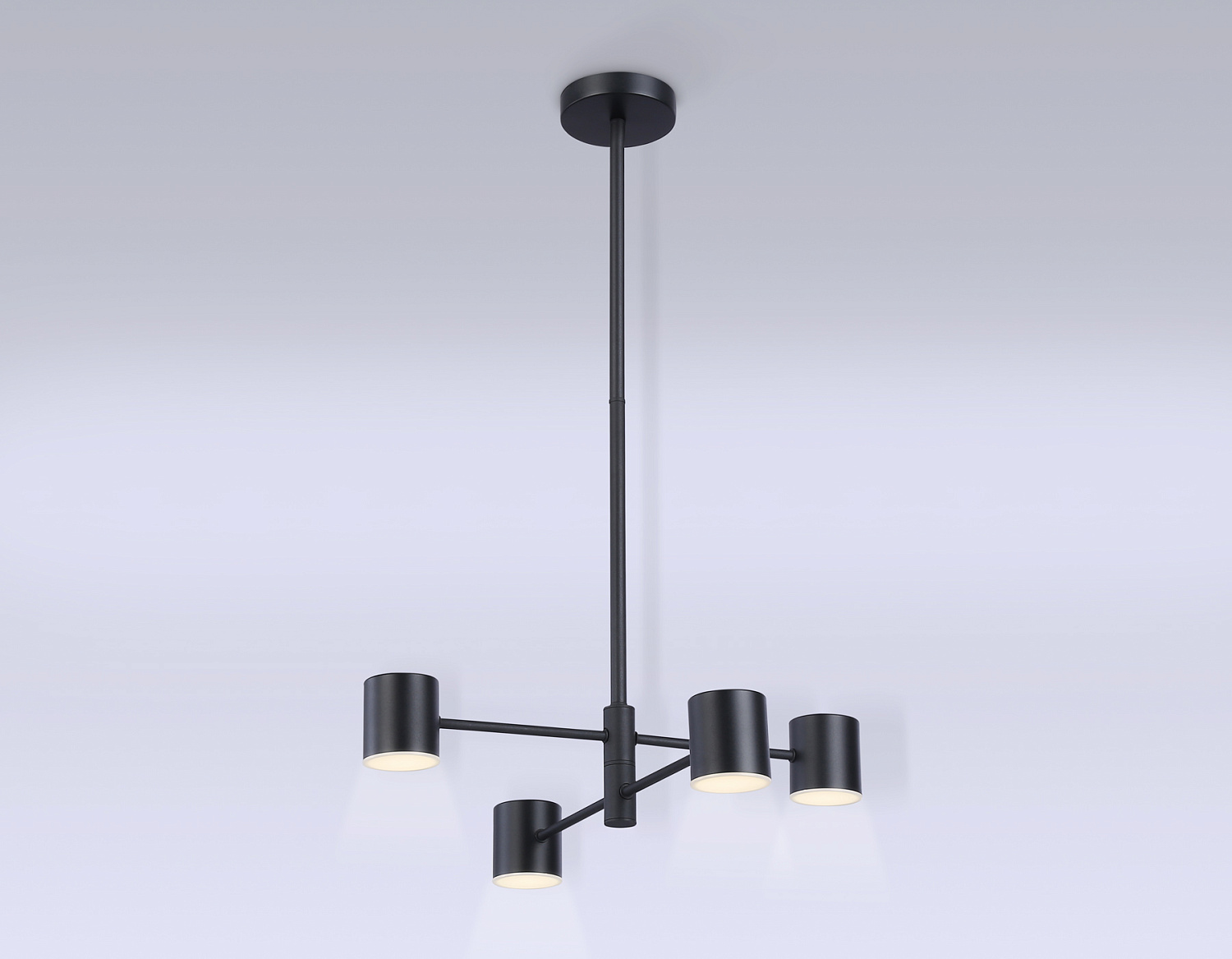 Подвесной светодиодный светильник FL51707/4 BK черный 3000K/4200K/6400K 20W D500*780 (Без ПДУ)