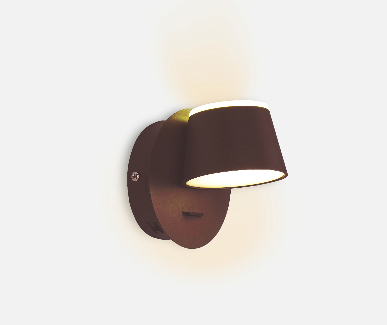 Настенный светодиодный светильник с выключателем на корпусе FW168 CF/S кофе/песок LED 4200K 10W 120*120*140