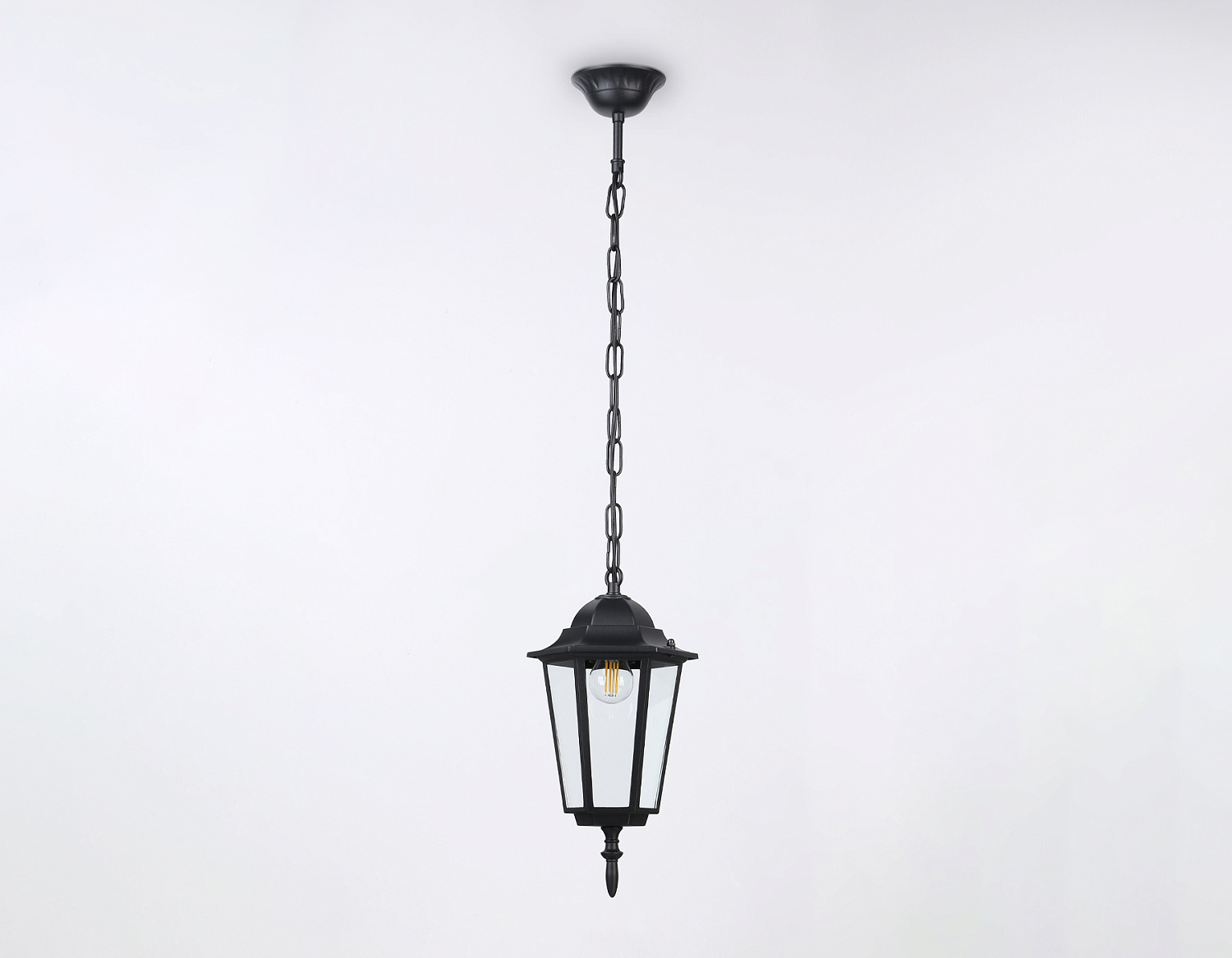 Уличный подвесной светильник ST2029 BK/CL черный/прозрачный IP54 E27 max 40W D150*780