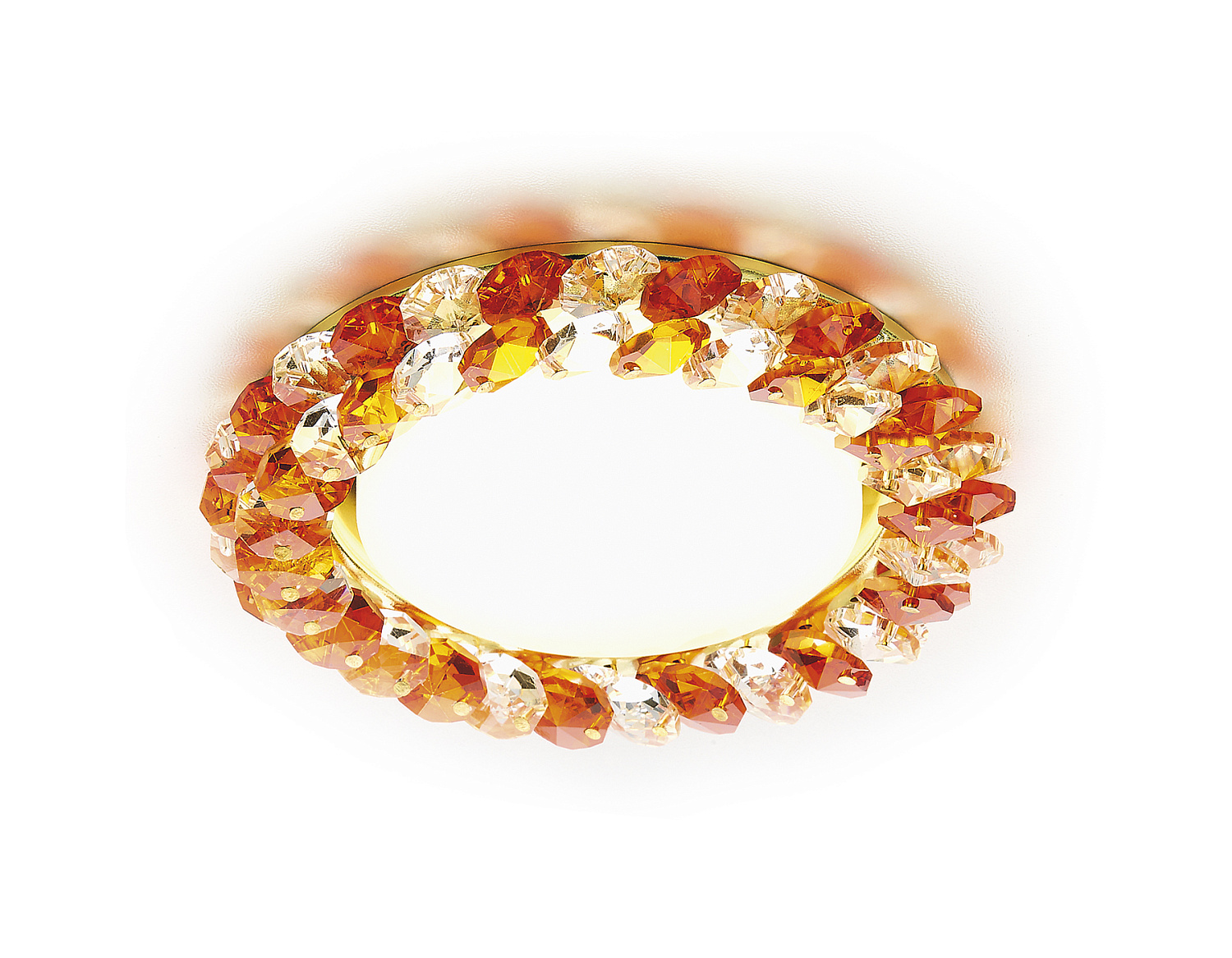 Встраиваемый точечный светильник GX53 с хрусталем G206 TI/G золото/янтарный GX53