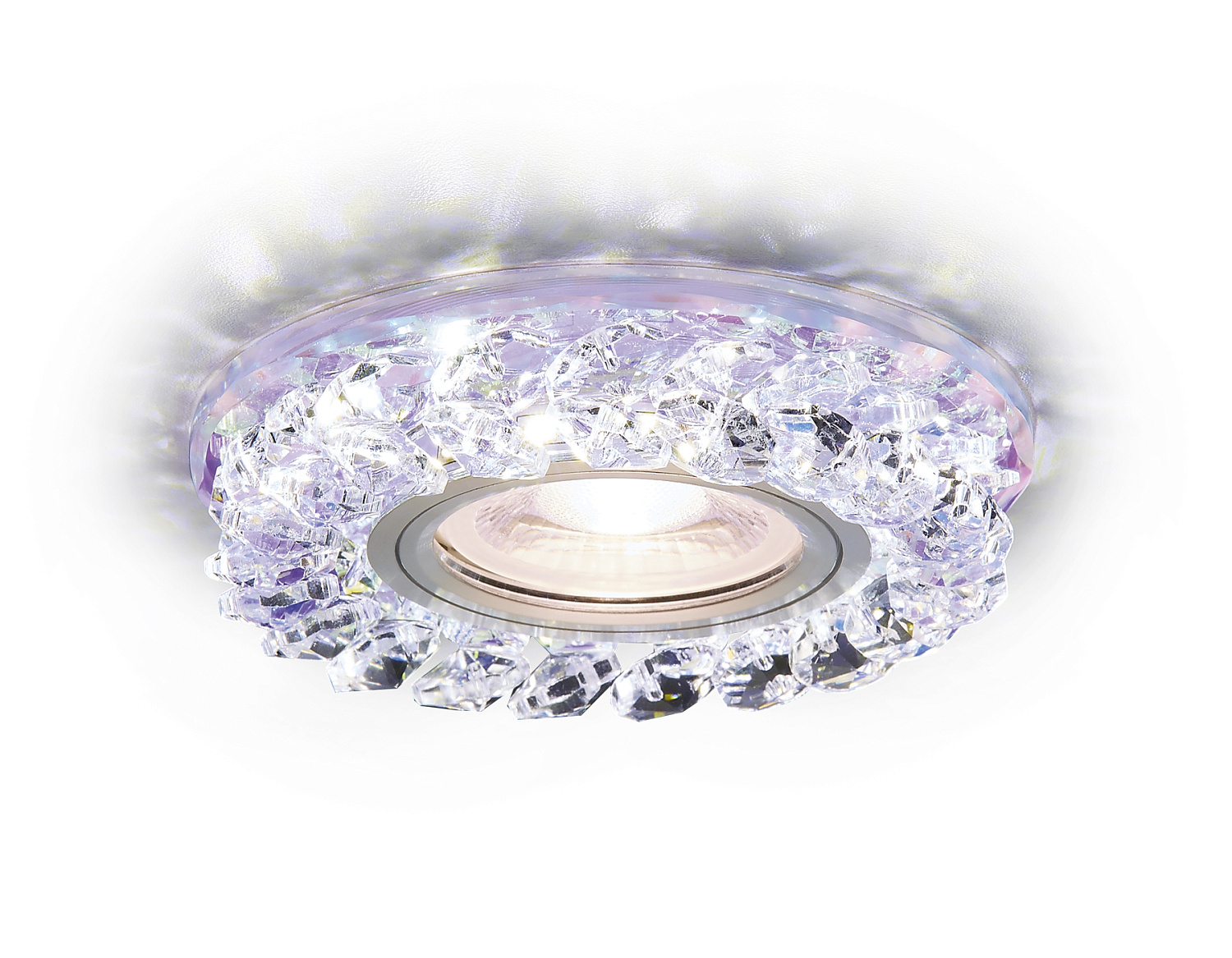 Встраиваемый точечный светильник MR16 со светодиодной подсветкой S257 PR хром/перламутровый хрусталь/MR16+3W(LED WHITE)