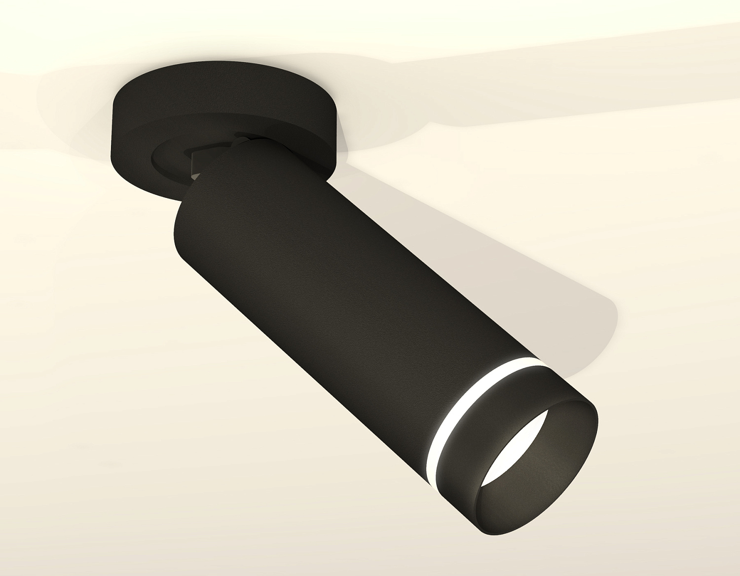 Комплект накладного поворотного светильника с акрилом XM6343221 SBK/FR черный песок/белый матовый MR16 GU5.3 (A2229, C6343, N6229)