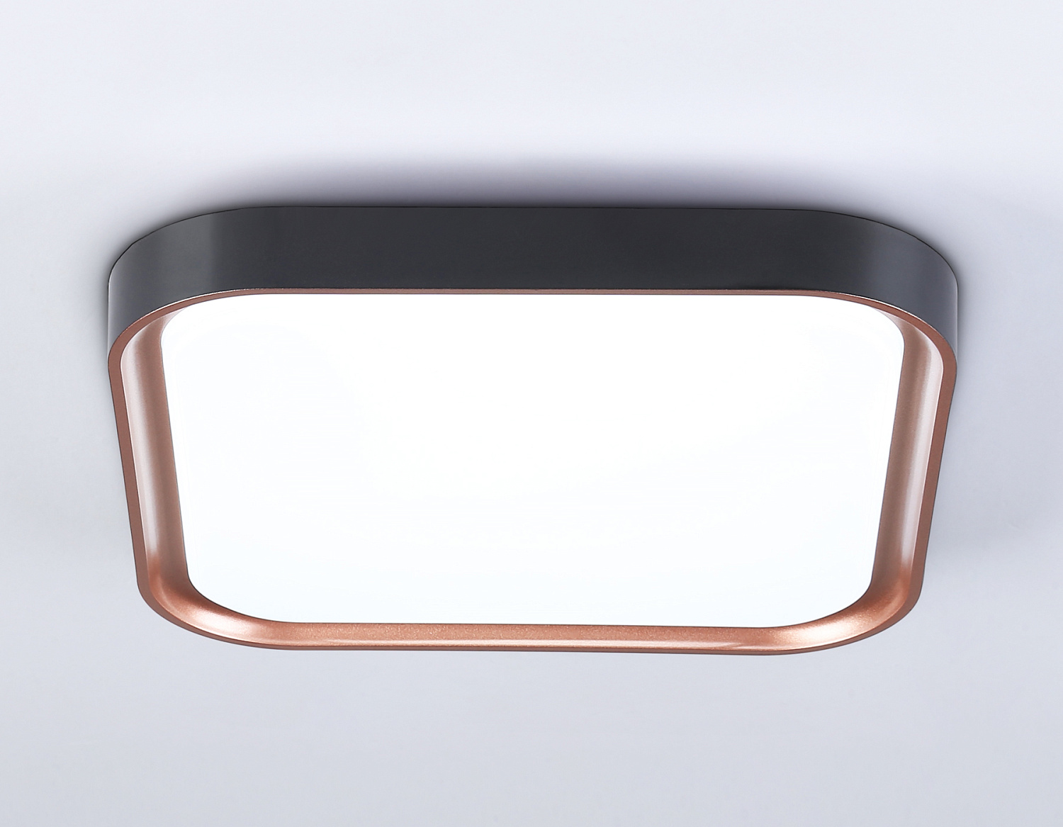 Потолочный светодиодный светильник FZ1271 BK/PGD черный/розовое золото 27W 5000K 350*350*60 (Без ПДУ)