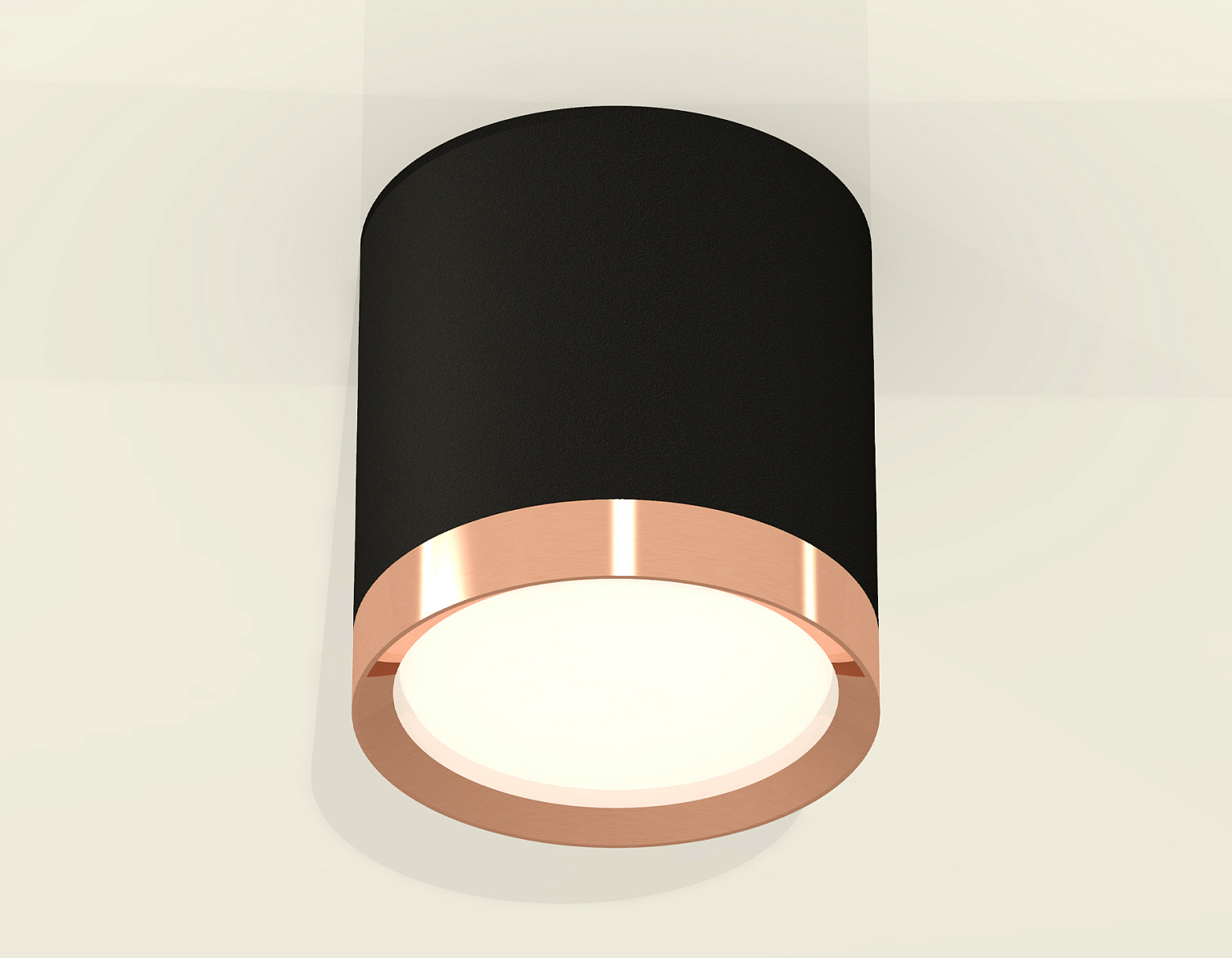 Комплект накладного светильника XS8142005 SBK/PPG черный песок/золото розовое полированное GX53 (C8142, N8126)