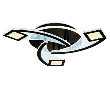 Потолочный светодиодный светильник с пультом FA4477/3 BK черный 62W 3000K+6400K/4200K/6400K+3000K D560*75 (ПДУ ИК)