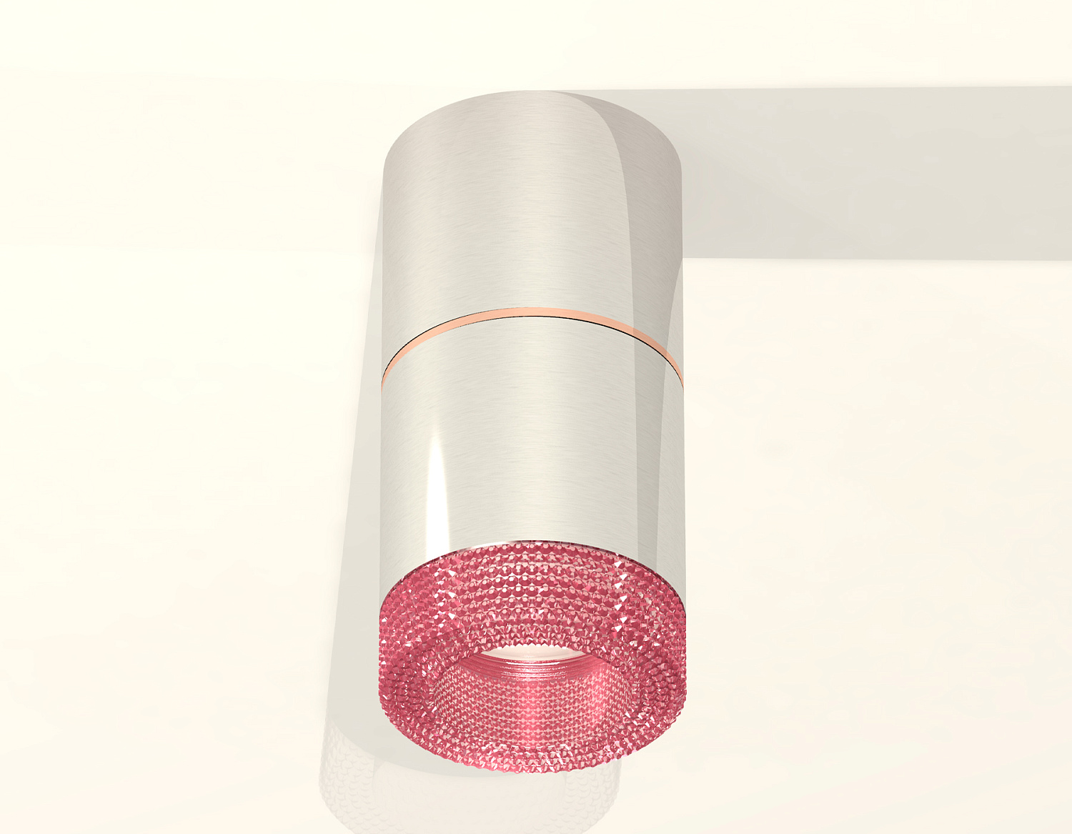 Комплект накладного светильника с композитным хрусталем XS7405082 PSL/PI серебро полированное/розовый MR16 GU5.3 (C7405, A2073, C7405, N7193)