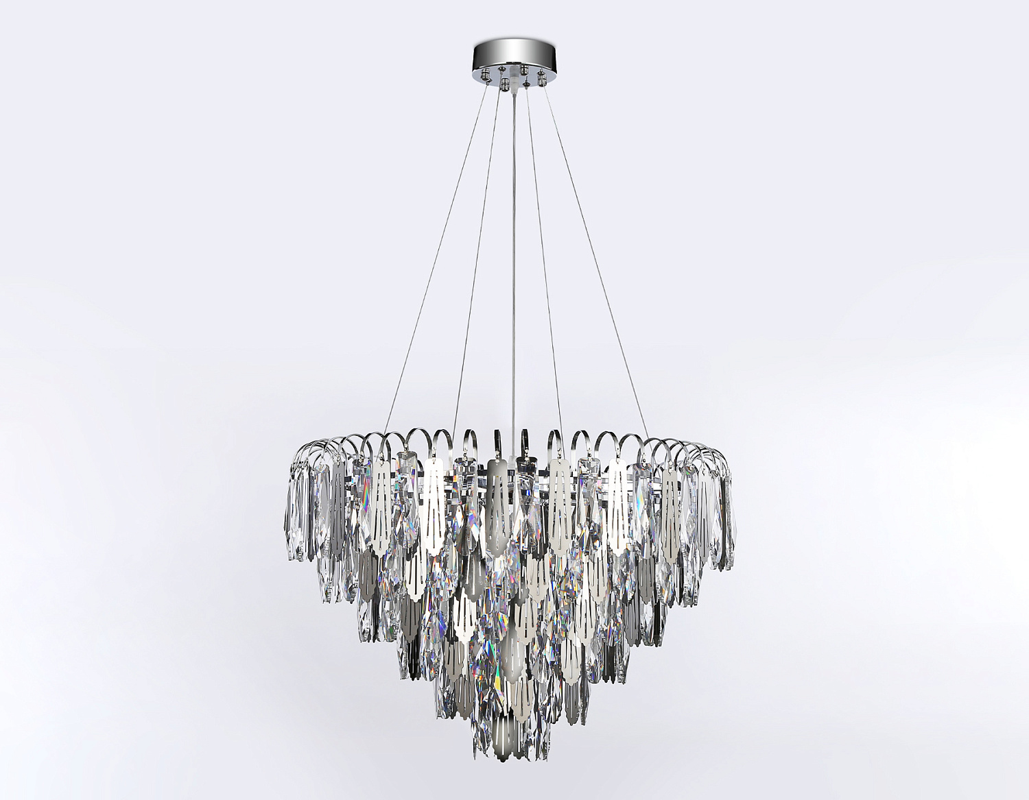 Подвесная люстра с хрусталем TR5257/11 CH/CL хром/прозрачный E27*11 max 40W D600*400