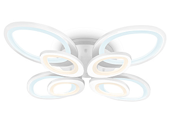 Потолочный светодиодный светильник с пультом FA4493/4+4 WH белый 134W 3000+6400K/4200K/6400+3000K 620*620*120 (ПДУ ИК)