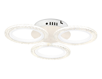 Потолочный светодиодный светильник с пультом FA4050/3 WH белый 4200K/3000/6400K 30W D490*65 (ПДУ ИК)