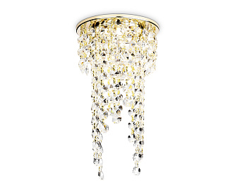 Встраиваемый точечный светильник MR16 с хрусталем K2071 G/CL золото/прозрачный MR16