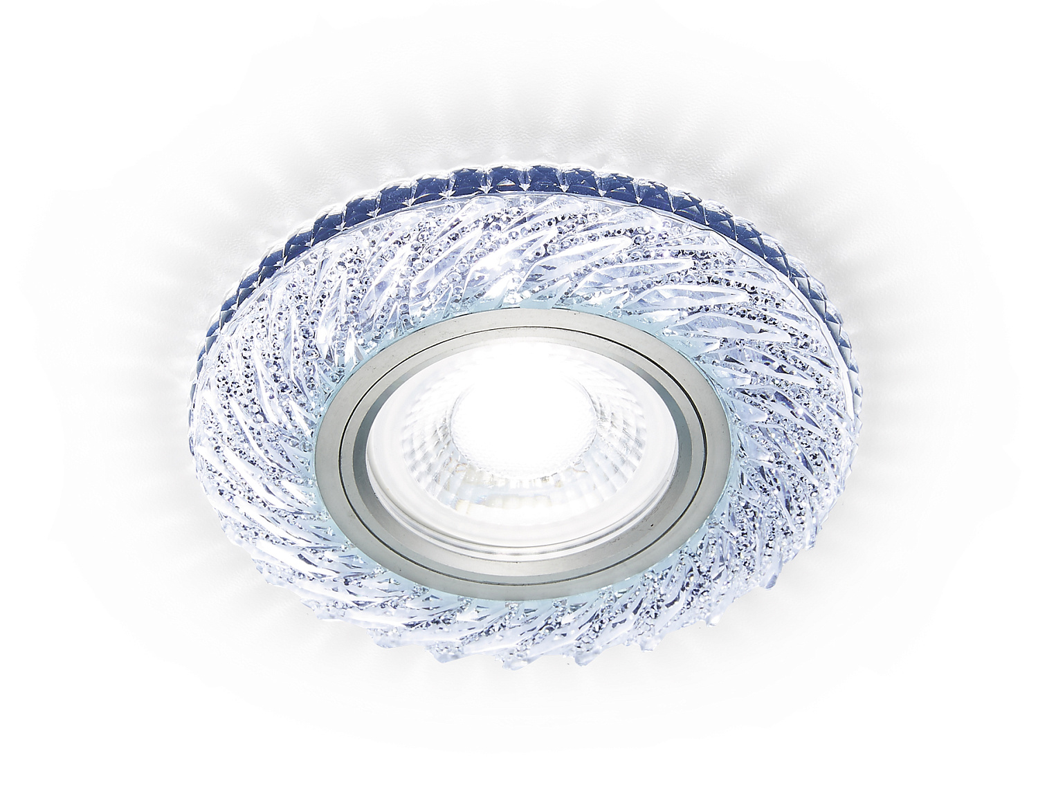 Встраиваемый точечный светильник MR16 с LED подсветкой S295 CH хром/прозрачный хрусталь/MR16+3W(LED COLD)