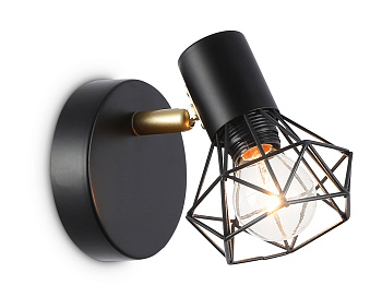 Настенно-потолочный спот в стиле лофт TR8655 BK/GD черный/золото E14 max 60W 170*100*140