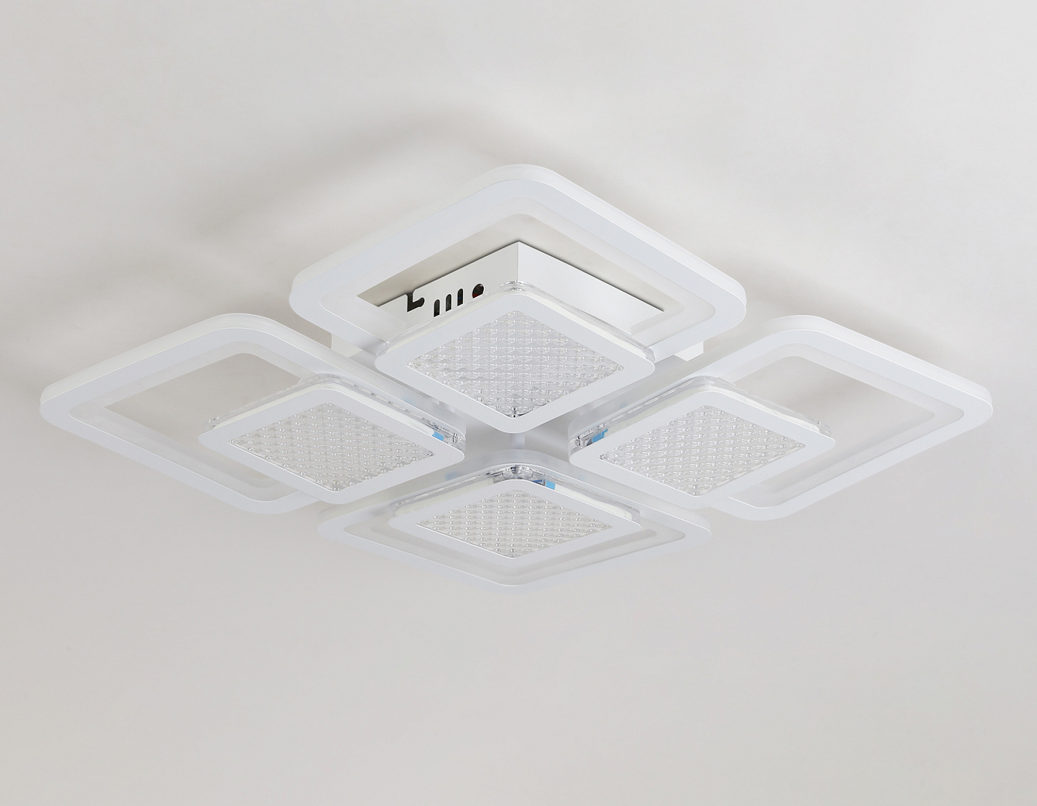 Потолочный светодиодный светильник с пультом FA4283/4+4 WH белый 100W 3000K+6400K/4200K/6400K+3000K 435*435*70 (ПДУ ИК)