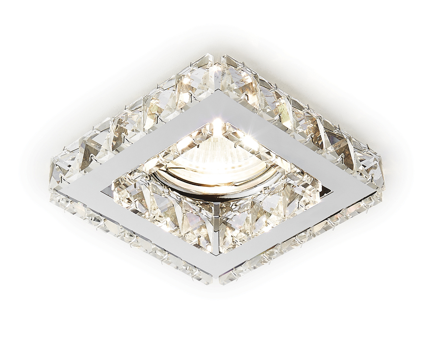 Встраиваемый точечный светильник MR16 с хрусталем K110 CL/CH хром/прозрачный хрусталь MR16