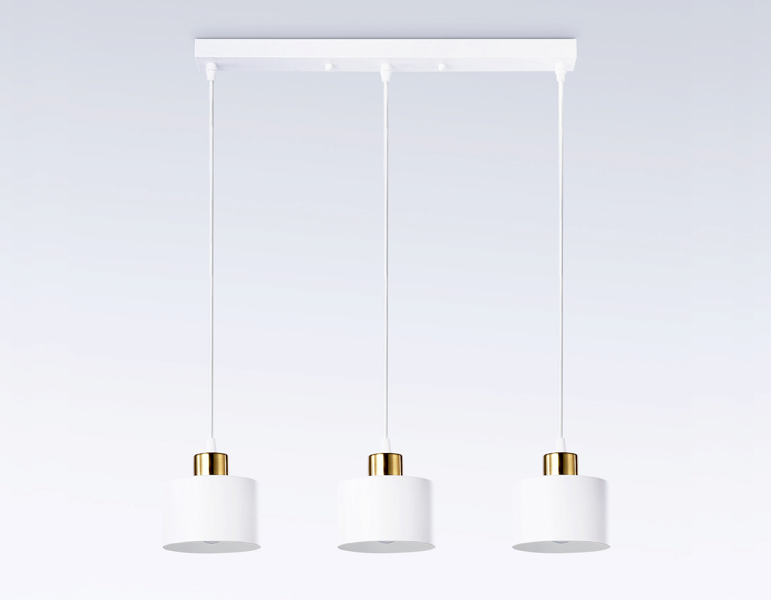 Подвесной светильник в стиле лофт TR8117/3 WH/BS белый/латунь E27*3 max 40W 580*120*970