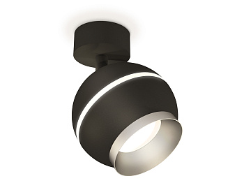 Комплект поворотного светильника с дополнительной подсветкой XM1102003 SBK/MCH черный песок/хром матовый MR16 GU5.3 LED 3W 4200K (A2210, C1102, N7033)