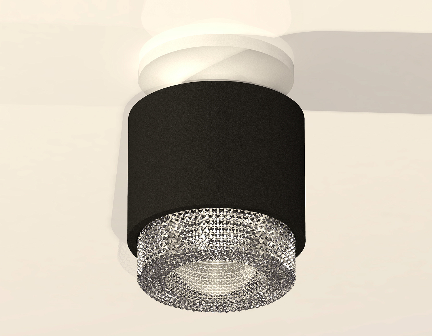 Комплект накладного светильника с композитным хрусталем XS7511042 SBK/SWH/CL черный песок/белый песок/прозрачный MR16 GU5.3 (N7925, C7511, N7191)