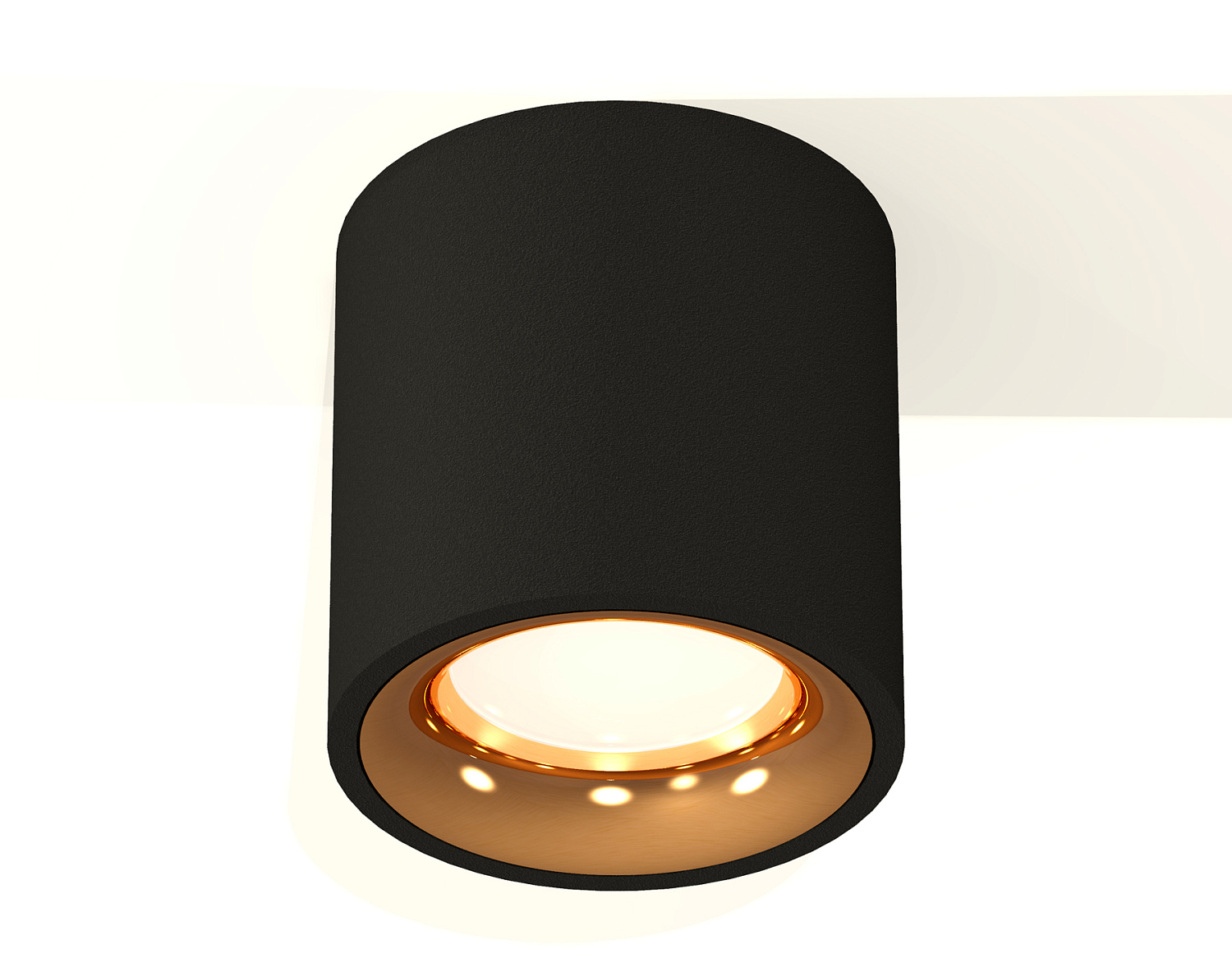 Комплект накладного светильника XS7532024 SBK/PYG черный песок/золото желтое полированное MR16 GU5.3 (C7532, N7014)