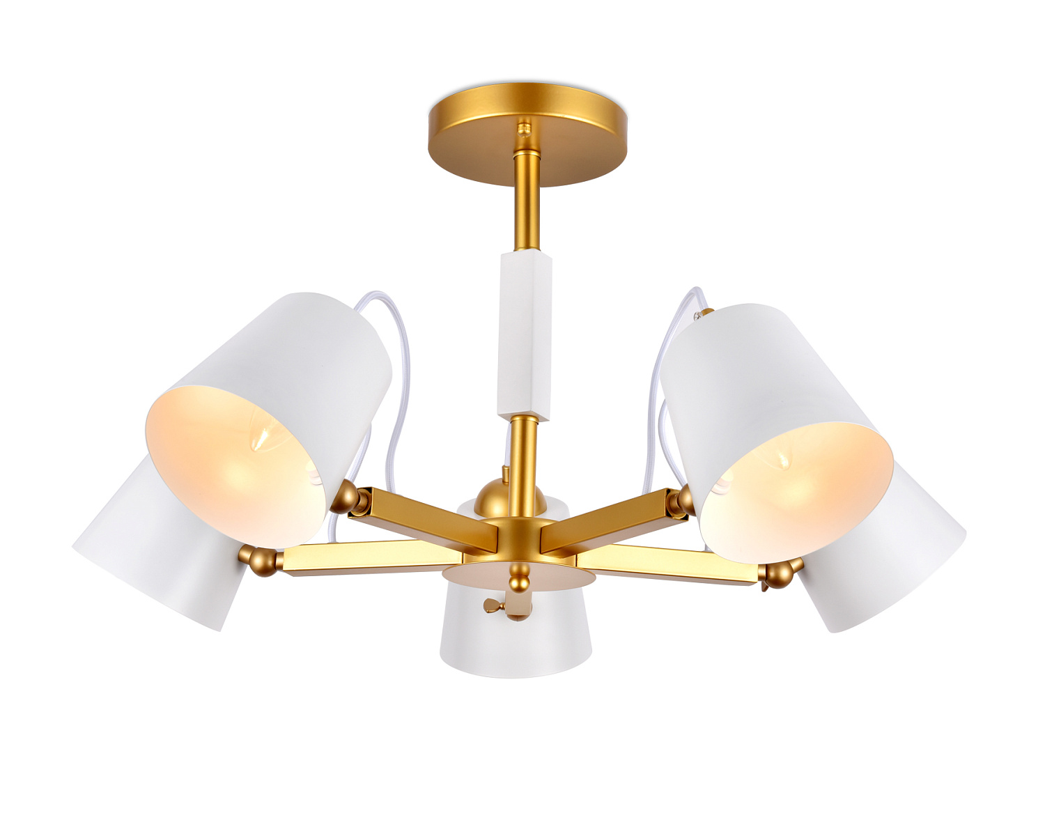 Подвесная люстра TR3101/5 WH/GD белый/золото E14 max 40W D680*370