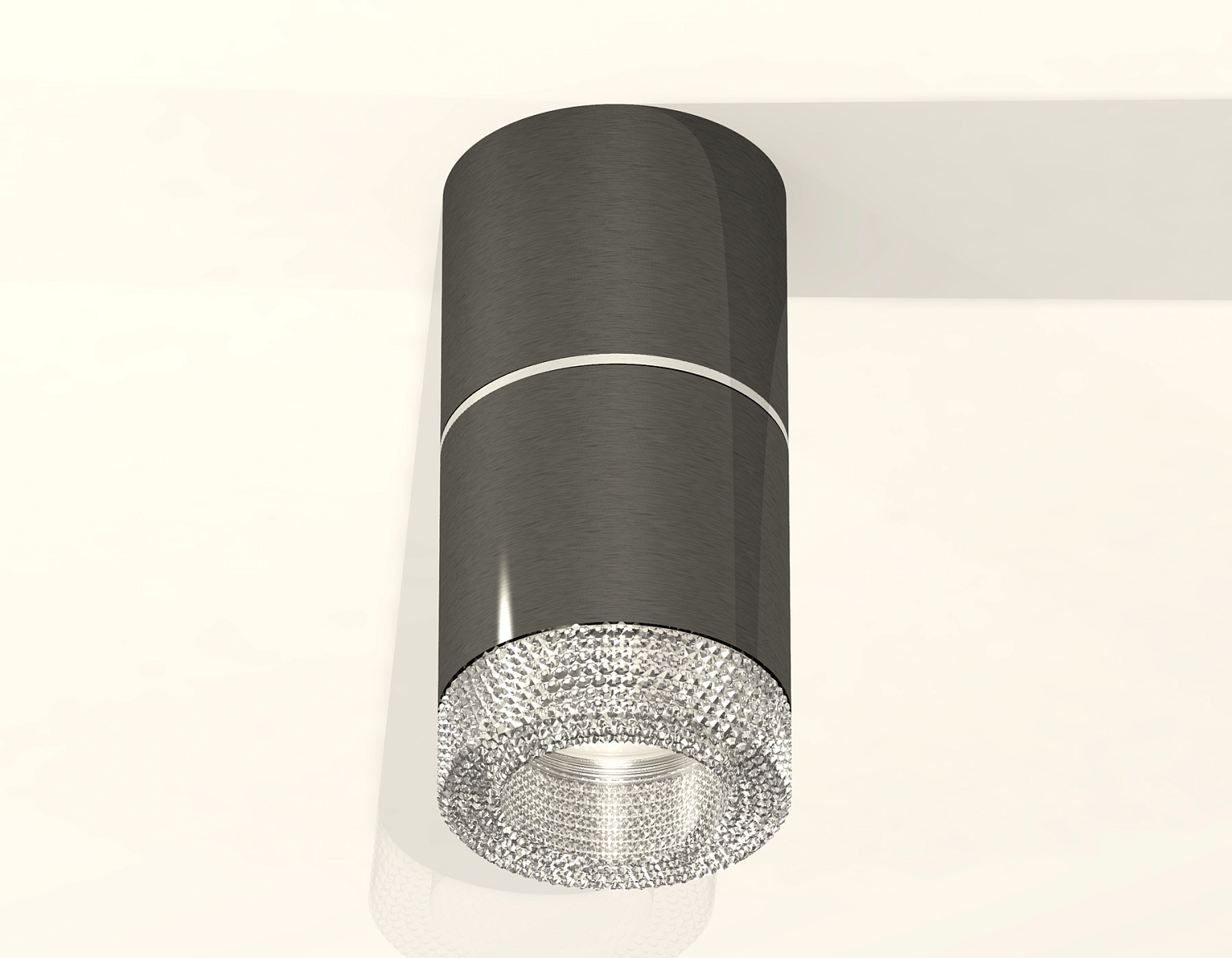 Комплект накладного светильника с композитным хрусталем XS7403042 DCH/CL черный хром/прозрачный MR16 GU5.3 (C7403, A2070, C7403, N7191)