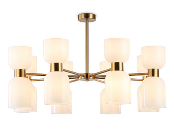 Люстра на штанге LH56095/16 BS/FR латунь/белый матовый E14*16 max 40W D860*510