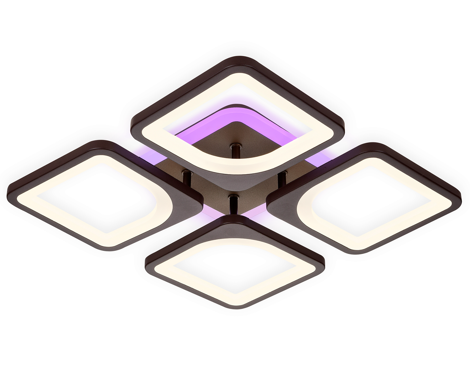 Потолочный светодиодный светильник с пультом FA442/4 CF кофе 78W 520*520*80 (ПДУ РАДИО 2.4G)