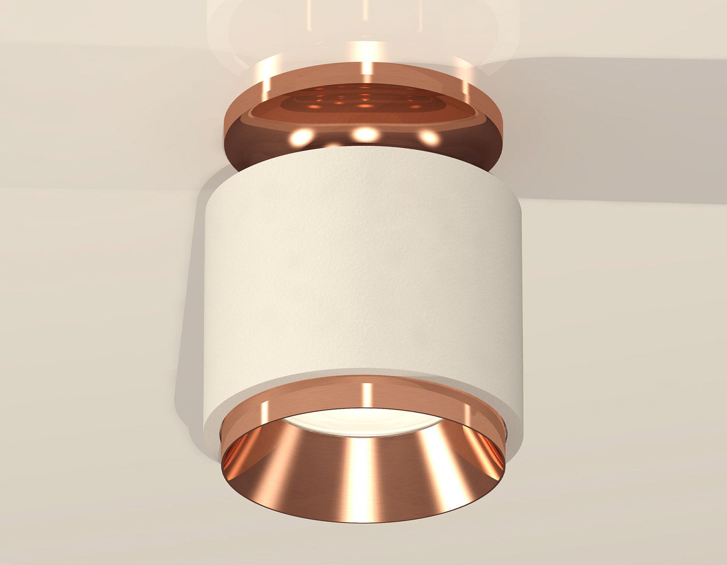 Комплект накладного светильника XS7510140 SWH/PPG белый песок/золото розовое полированное MR16 GU5.3 (N7930, C7510, N7035)