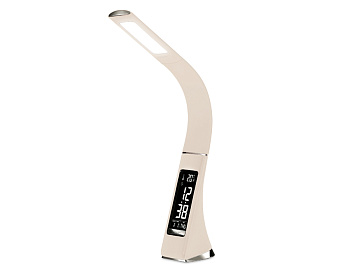 Светодиодная настольная лампа с дисплеем DE511 BG бежевый LED 3000-6400K 6W