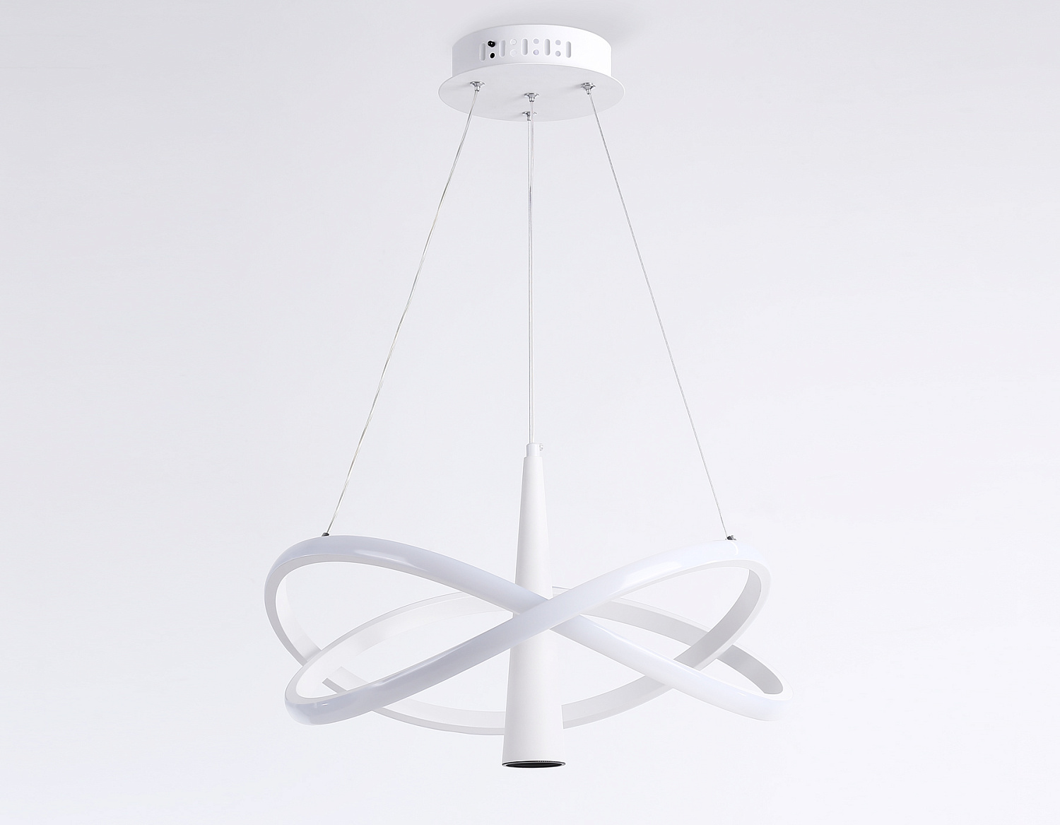 Подвесной светодиодный светильник с пультом управления FL5367/2+1 WH белый 47W 3000K-6400K D480*1200 (ПДУ ИК)