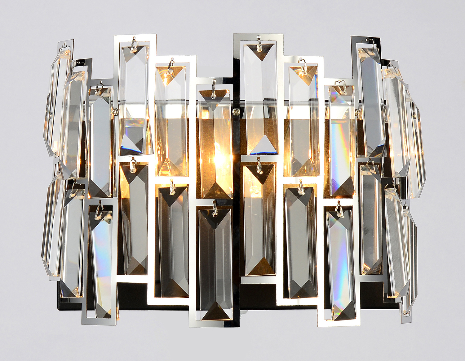 Настенный светильник с выключателем TR5056 CH/BK хром/черный E14/2 max 40W 250*200*140