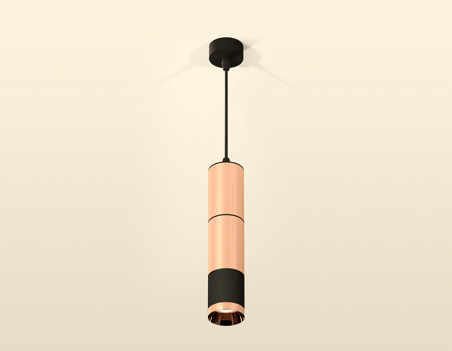 Комплект подвесного светильника XP6302010 PPG/SBK золото розовое полированное/черный песок MR16 GU5.3