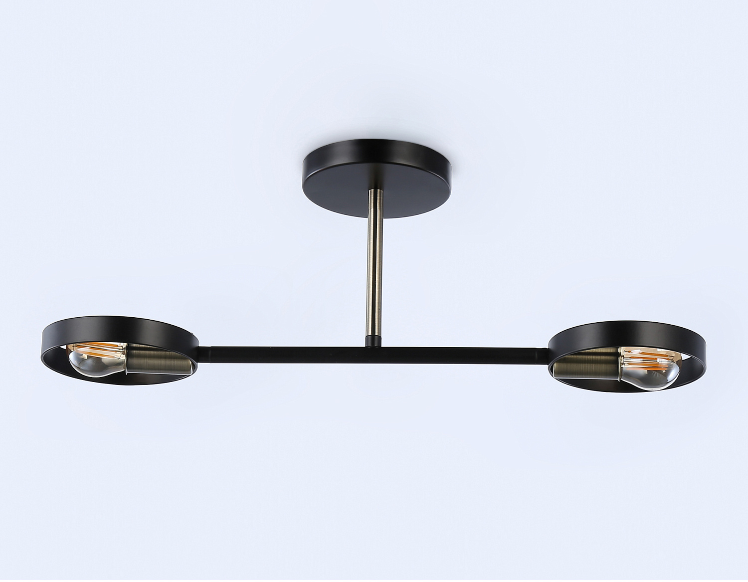 Подвесной светильник со сменной лампой TR8225/2 BK/SB черный/бронза E27/2 max 40W 510*165*190