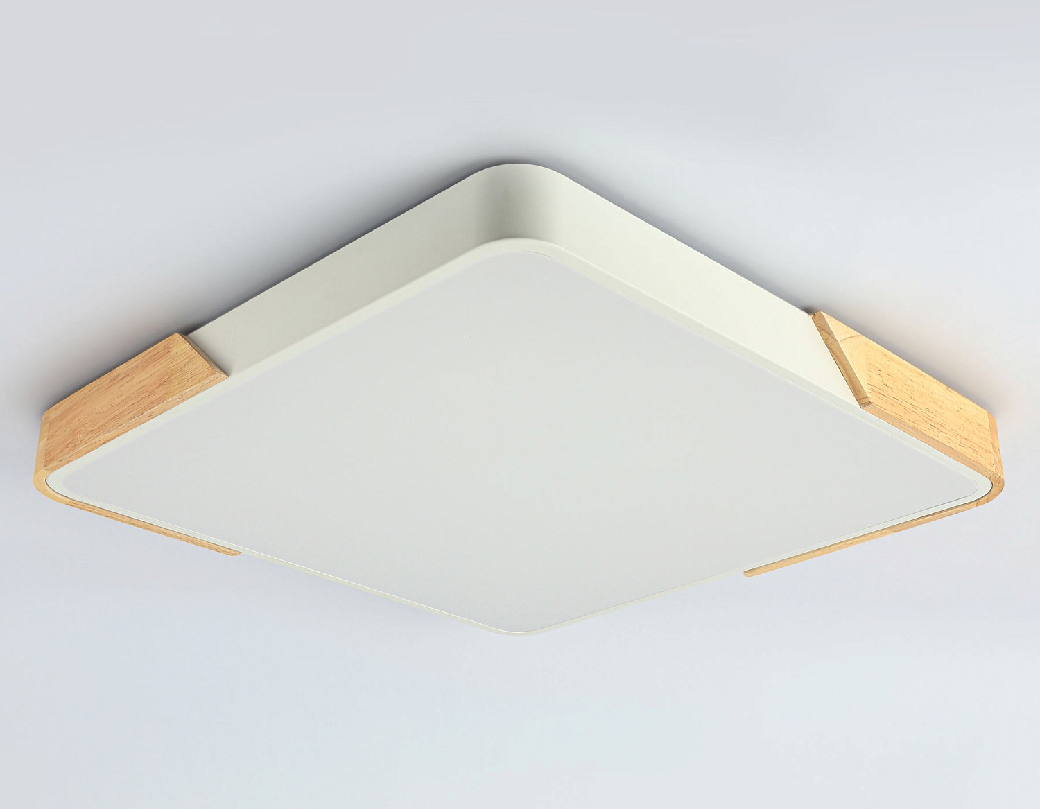 Потолочный светодиодный светильник FZ1313 WH/LW белый/светлое дерево 45W 5000K 500*500*50 (без ПДУ)