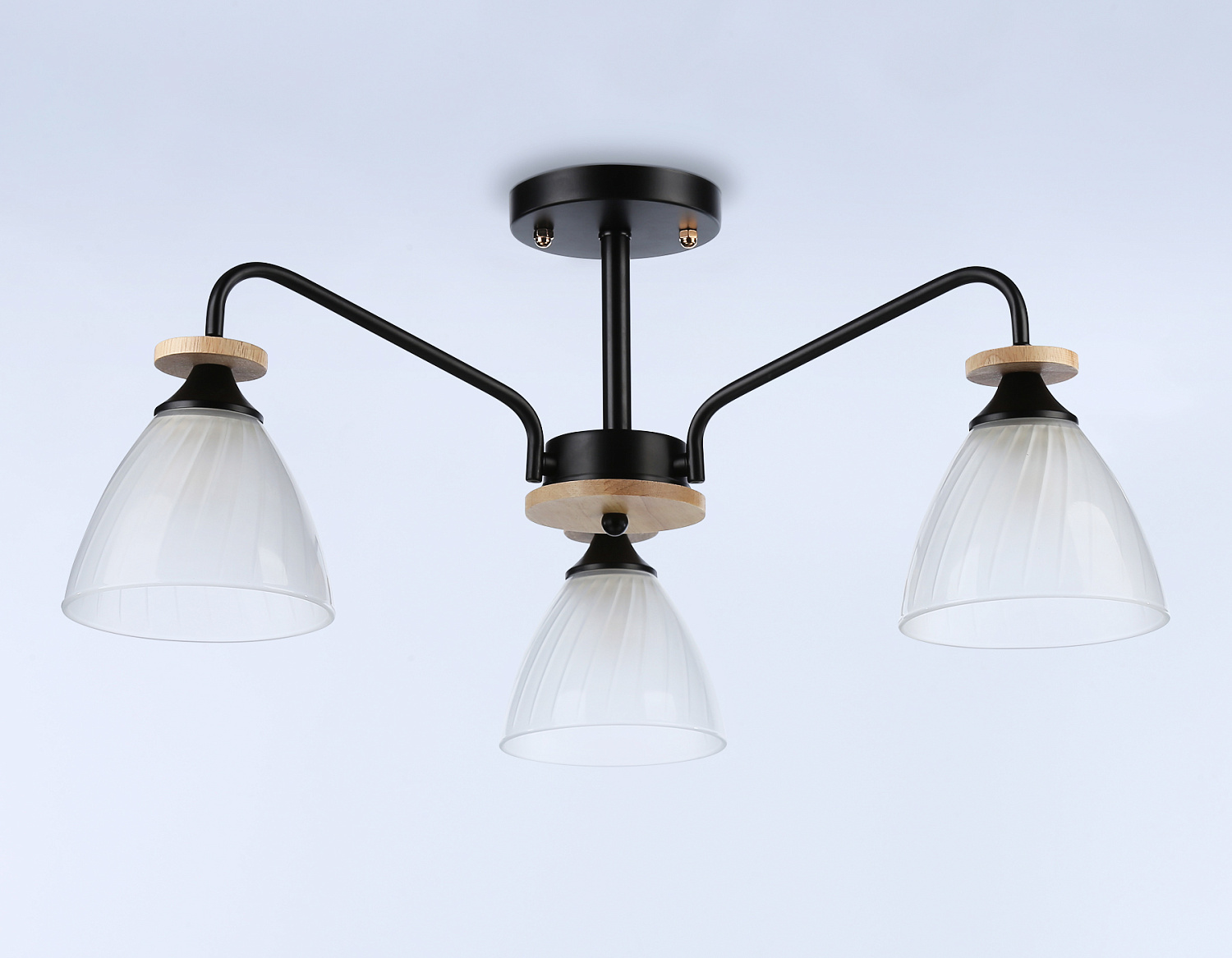 Подвесной светильник TR9564/3 BK/FR черный/белый матовый E27/3 max 40W D620*250