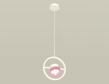 Комплект подвесного поворотного светильника с композитным хрусталем XB9111151 SWH/PI белый песок/розовый GX53 (C9111, N8486)