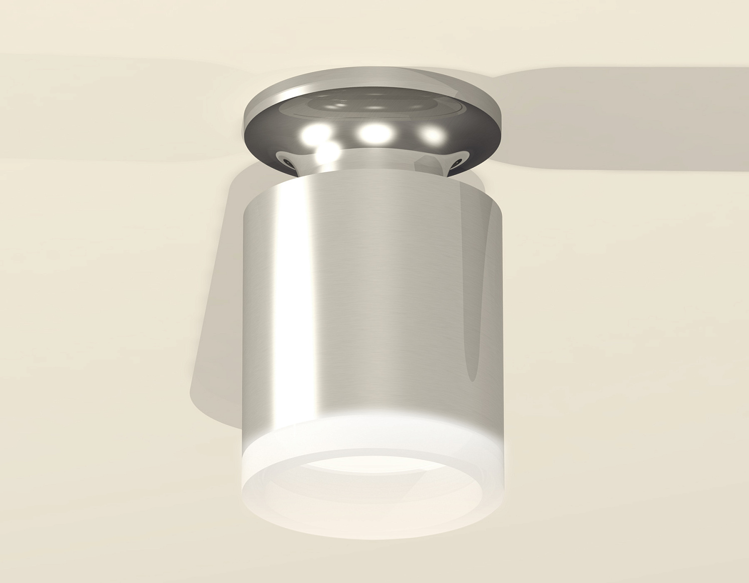 Комплект накладного светильника с акрилом XS6305043 PSL/FR серебро полированное/белый матовый MR16 GU5.3 (N6903, C6305, N6245)