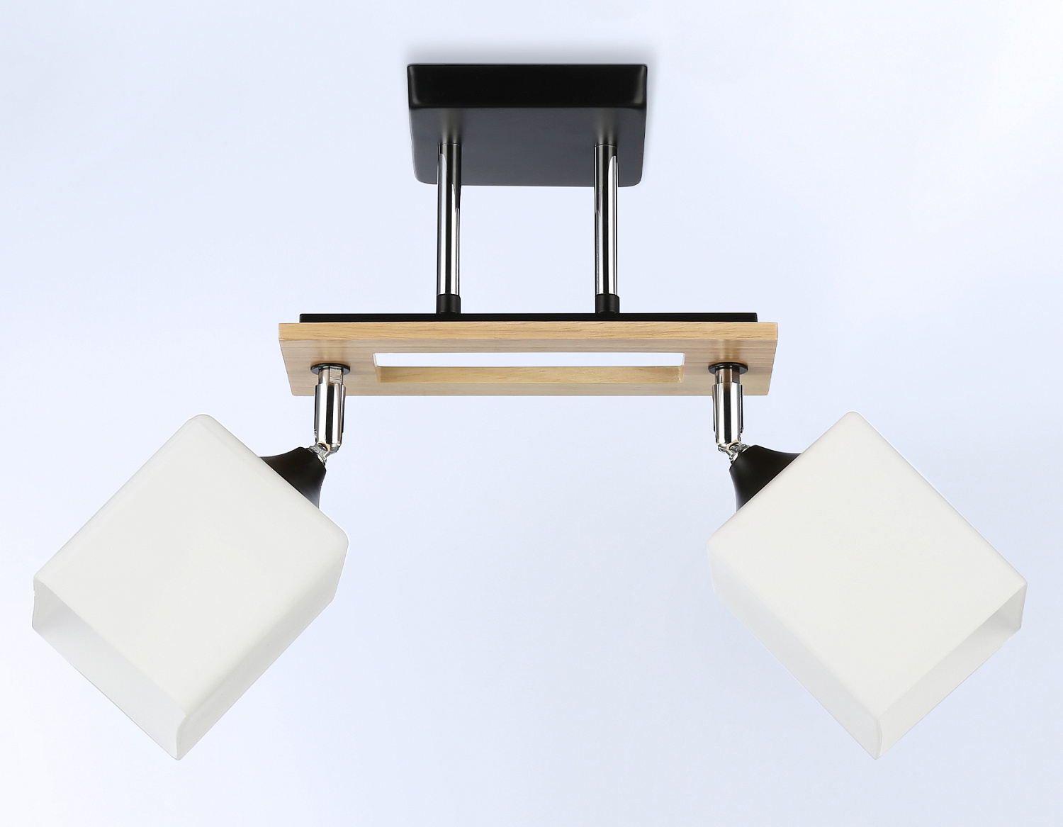 Подвесной светильник TR9503/2 BK/CH/FR черный/хром/белый матовый E27/2 max 40W 510*100*270