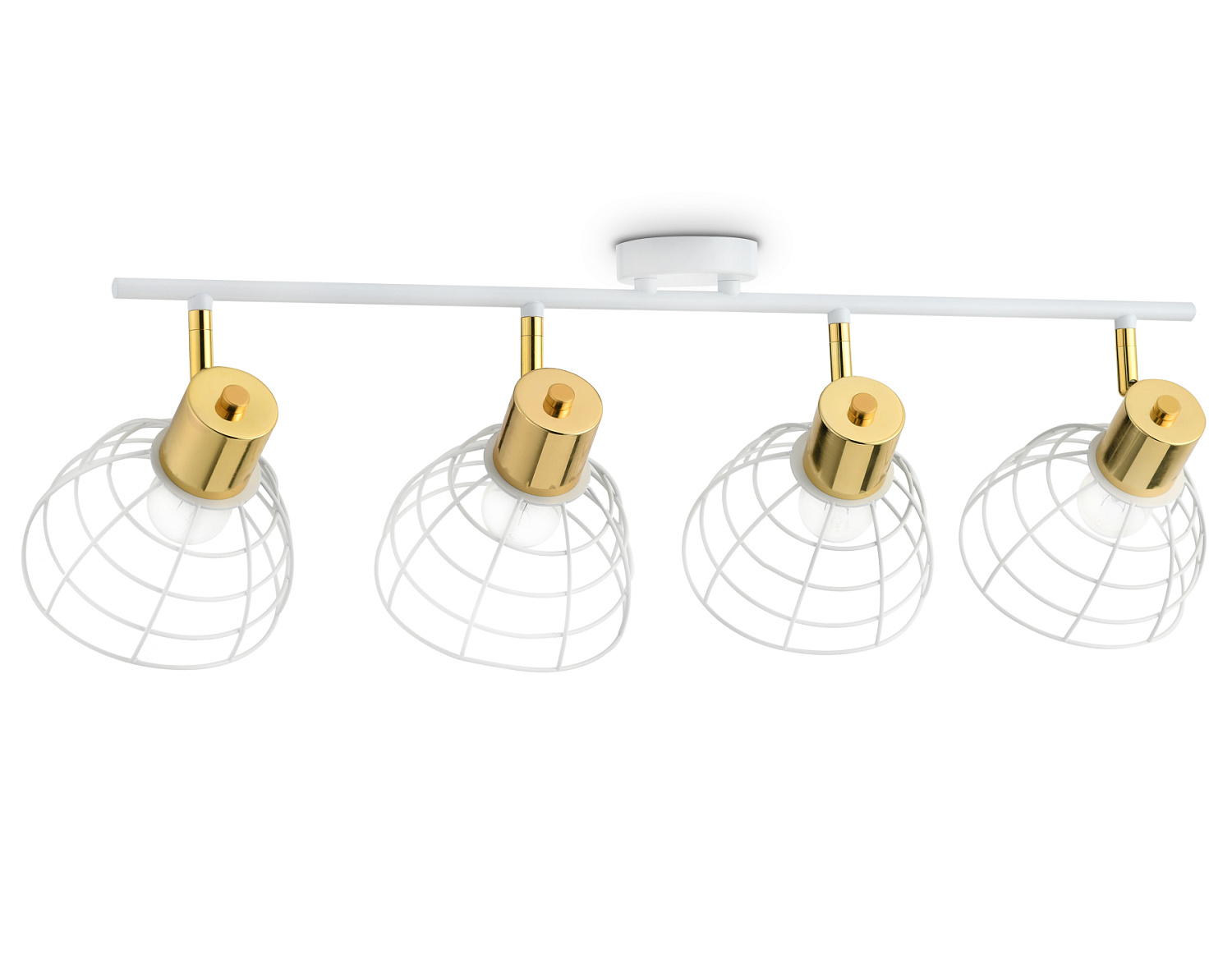 Настенно-потолочный спот в стиле лофт TR8603/4 WH/GD белый/золото E27*4 max 40W 465*154*230