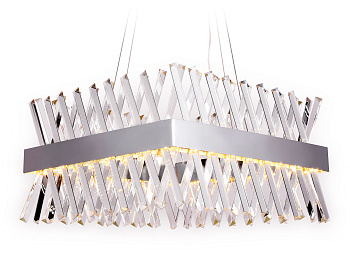 Хрустальный подвесной светодиодный светильник TR5315 CH/CL хром/прозрачный 144W 500*500*750 (Без ПДУ)