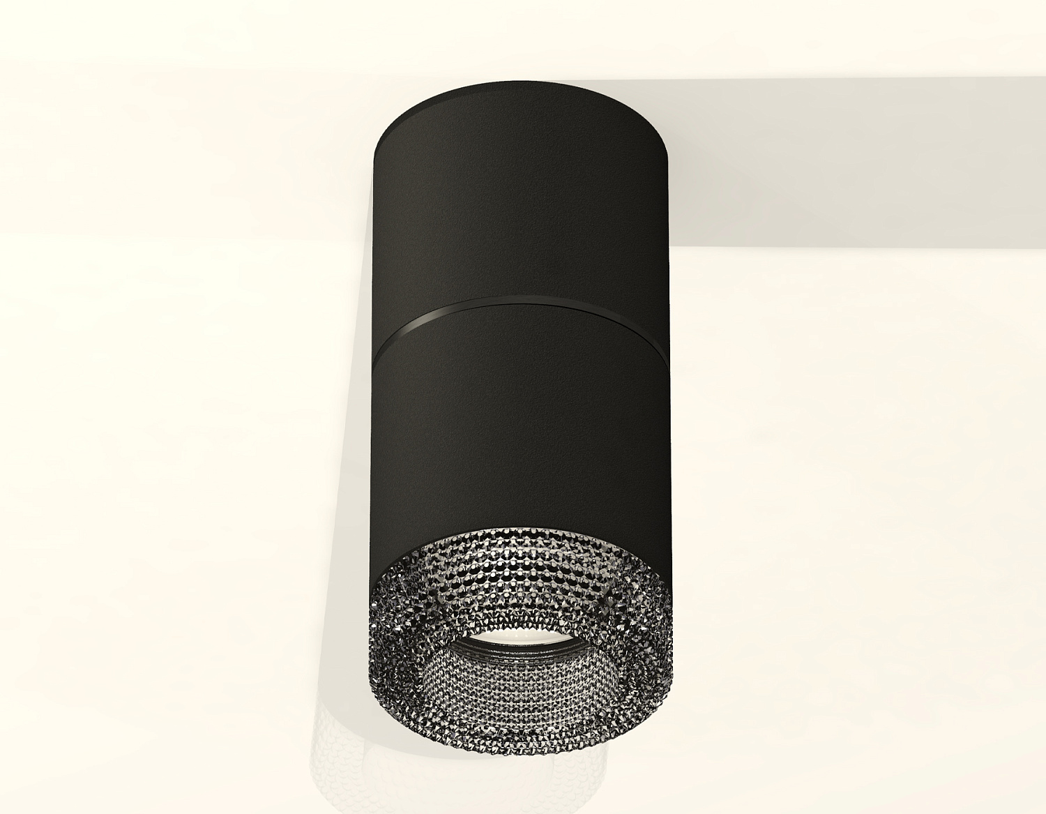 Комплект накладного светильника с композитным хрусталем XS7402162 SBK/BK черный песок/тонированный MR16 GU5.3 (C7402, A2071, C7402, N7192)