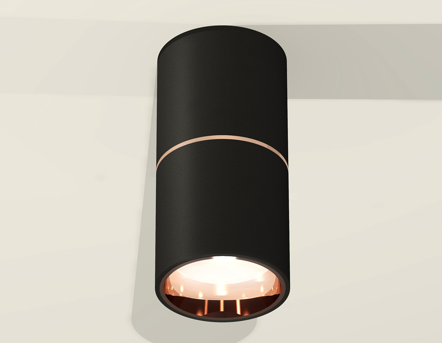 Комплект накладного светильника XS6302083 SBK/PPG черный песок/золото розовое полированное MR16 GU5.3 (C6302, A2063, N6114)