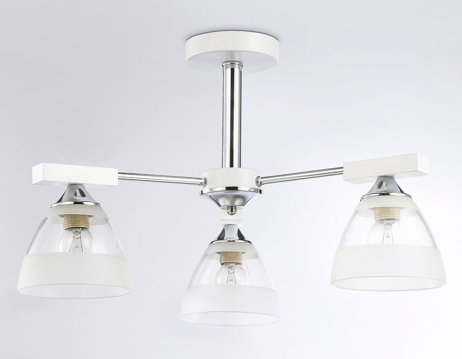 Подвесная люстра TR9091/3 WH/CH белый/хром E27*3 max 40W D570*270